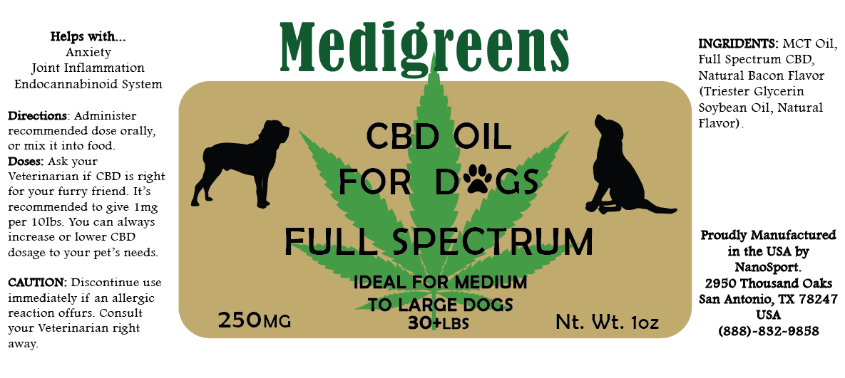 Full Spectrum CBD Drops for Dogs (250mg)