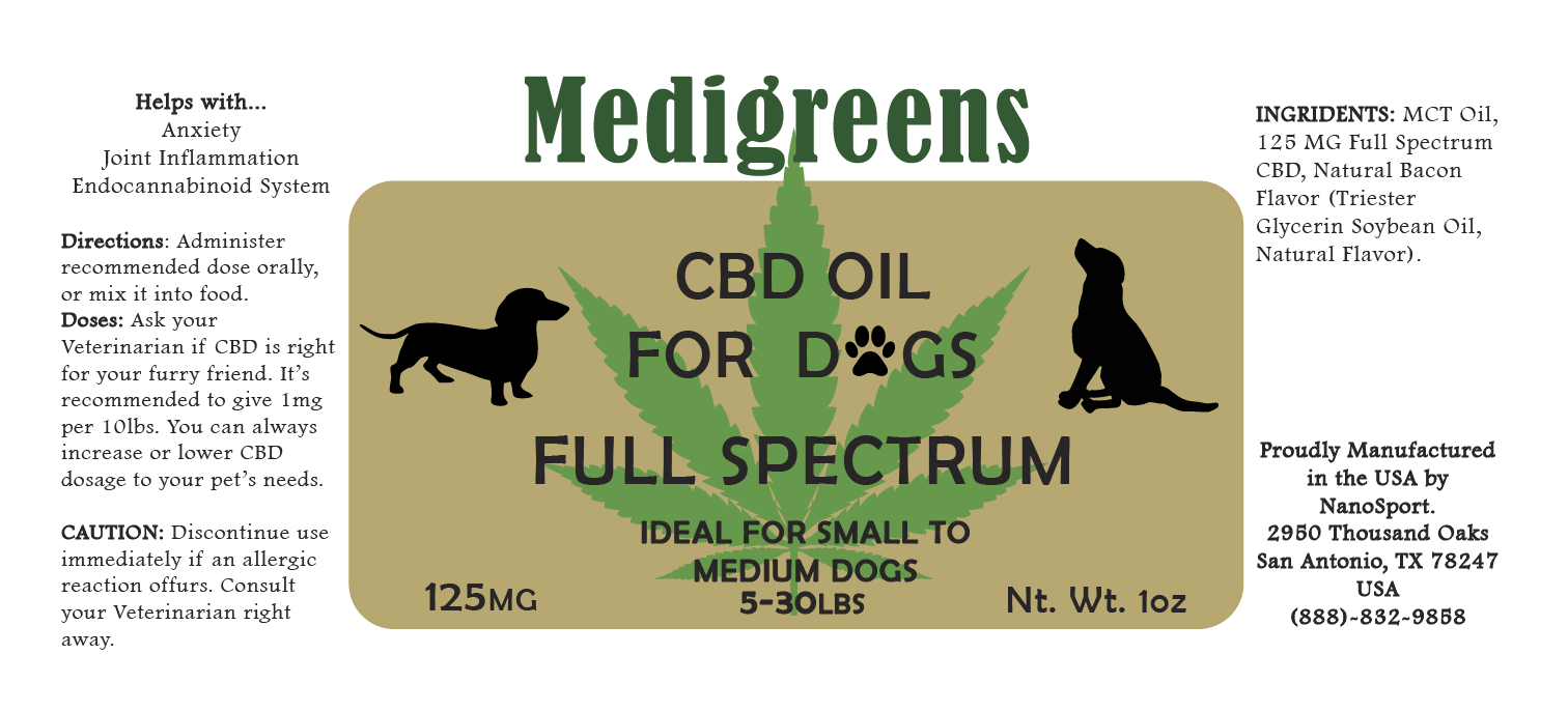 Full Spectrum CBD Drops for Dogs (125mg)